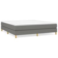 Boxspring met matras stof donkergrijs 160x200 cm - thumbnail