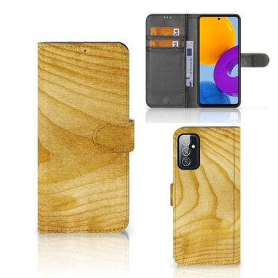 Samsung Galaxy M52 | Book Style Case | Licht Hout Samsung Galaxy M52 | Book Style Case | Licht Hout
