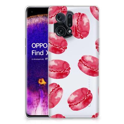 OPPO Find X5 | Siliconen Case | Pink Macarons