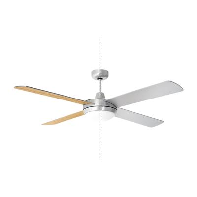 LED Plafondventilator - Incl. afstandsbediening - 60 Watt - Omkeerbare bladen - Hout-Staal - 2x E27 fitting - 3 Snelheden - Timerfunctie