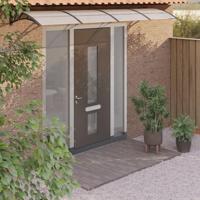 Deurluifel 400x75 cm polycarbonaat zwart en transparant - thumbnail