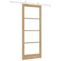 Schuifdeur ORKDAL Bruin 86 x 211 cm Hout en metaal - thumbnail