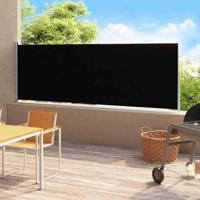 VidaXL Tuinscherm uittrekbaar 180x500 cm zwart - thumbnail