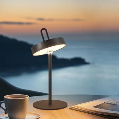 Draadloze Oplaadbare LED Tafellamp - Binnen & Buiten - Dimbaar - ø12.8 x 29 cm - Warmwit licht - 3000mAh - Zwart