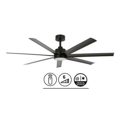 Beacon Plafondventilator zwartAtlanta Led Ø 142cm IP55 - 213183