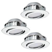 Eglo Led plafondspotPineda Round (3x) 3x6w - 3000K - 8,4cm chroom - 95852 - thumbnail