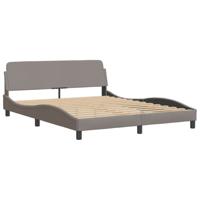 Bedframe zonder matras stof taupe 160x200 cm - thumbnail