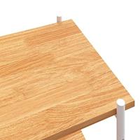 VidaXL Opbergrek 3-laags 80x40x92 cm wit en eikenkleurig - thumbnail