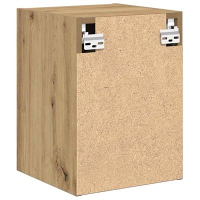 Garagewandkasten 2 st spaanplaat ambachtelijk eikenhout