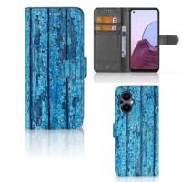 OPPO Reno 8 Lite | OnePlus Nord N20 | Book Style Case | Wood Blue - thumbnail