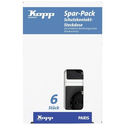 Kopp 920750014 Wandcontactdoos Inzetstuk Paris Zwart (mat) 1 stuk(s)