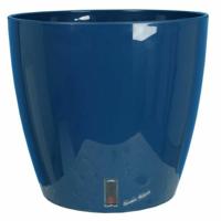 RIVIERA EVA NEW ronde bloembak - Kunststof - Diameter 36 cm - Blauw - thumbnail