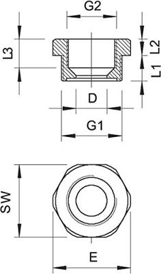 OBO Bettermann 2030649 107 R M40-25 PA Reductie M40 Kunststof Lichtgrijs 1 stuk(s)