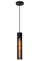 Lucide LIONEL - Hanglamp - Ø 6,5 cm - 1xE27 - Zwart - thumbnail