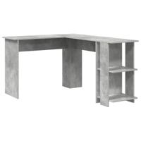 Hoekbureau Beton Grijs 140 x 113,5 x 75 cm Bewerkt hout - thumbnail
