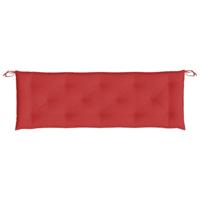 Tuinbankkussens 2 st 150x50x7 cm oxford stof rood - thumbnail
