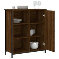 Dressoir 70x30x80 cm bewerkt hout bruin eikenkleur - thumbnail
