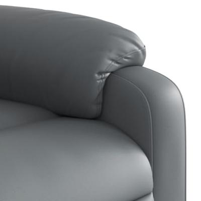 Fauteuil verstelbaar kunstleer grijs