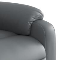 Fauteuil verstelbaar kunstleer grijs - thumbnail