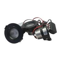 Set 5 x 4 Watt dimbare led inbouwspots Zwart - 2700K - thumbnail