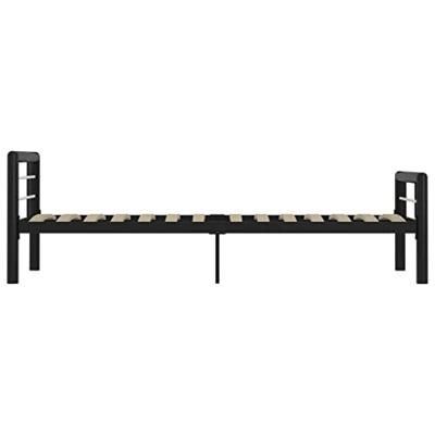 Bedframe metaal zwart en wit 100x200 cm Bedframe metaal zwart en wit 100x200 cm