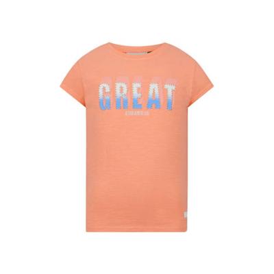 Retour Denim T-shirt Victoria van biologisch katoen zalmroze