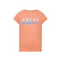 Retour Denim T-shirt Victoria van biologisch katoen zalmroze - thumbnail