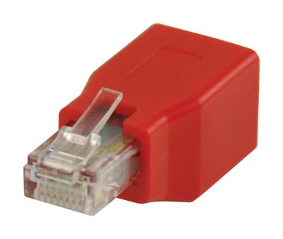 Valueline VLCB89251R Netwerkadapter Rj45 Male - Rj45 Female Rood