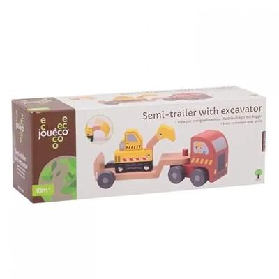 Jouéco oplegger met graafmachine