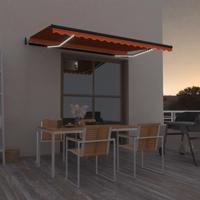 Luifel automatisch met LED windsensor 450x350 cm oranje bruin - thumbnail