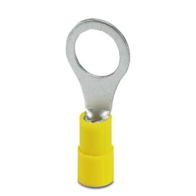 Phoenix Contact 3240031 Ringkabelschoen Dwarsdoorsnede (max.): 6 mm² Schachtdiameter: 10.50 mm Deels geïsoleerd Geel 25 stuk(s)
