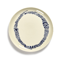 SERAX - Feast by Ottolenghi - Bord L 26x26cm wit Swirl-Stripes bl - thumbnail