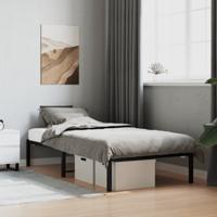 Bedframe metaal zwart 90x200 cm - thumbnail
