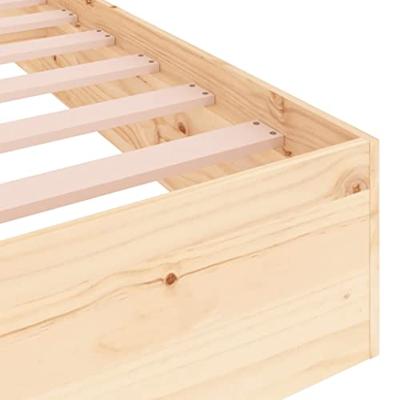 Bedframe zonder matras massief hout 200x200 cm