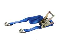 KONVOX spanband met ratel en haken - 5 m x 25 mm - oranje - 2-delig - thumbnail