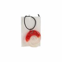 Orgonite Hanger Gedraaid Rood met Bladgoud - thumbnail