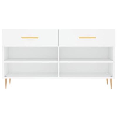 VidaXL Schoenenbank 102x35x55 cm bewerkt hout wit