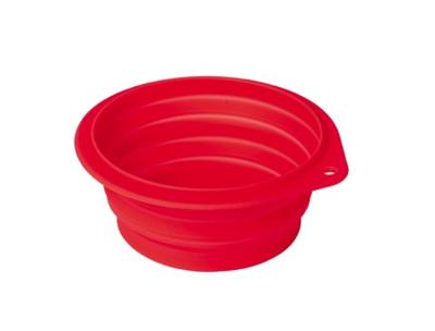 Nobby Voerbak voor honden, opvouwbaar, siliconen, 500 ml, rood