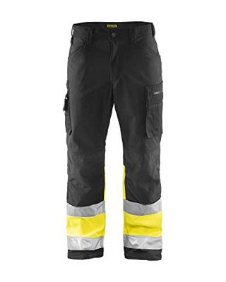 Blåkläder Softshell werkbroek High-Vis 15622517 | Zwart/High Vis Geel | Maat 62 - 7330509586266
