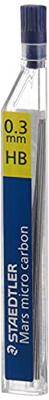 Staedtler Mars micro potloodstiften, 0,3 mm, HB, etui van 12 stuks