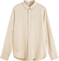 Scotch & Soda regular fit overhemd beige - thumbnail