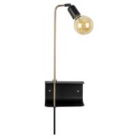 Dutchbone Wandlamp 'Shaw' kleur Zwart - thumbnail