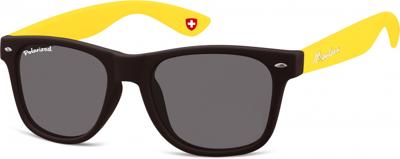 Montana zonnebril unisex wayfarer zwart/geel MP40F Montana zonnebril unisex wayfarer zwart/geel MP40F