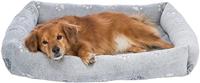 TRIXIE Knuffelig hondenbed Nando met antislip bodem, hoekig, 90 × 75 cm, lichtgrijs - 37856 - thumbnail