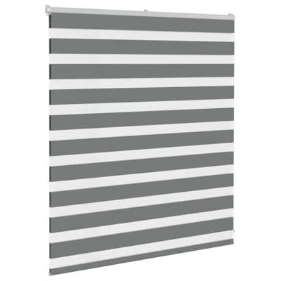 VidaXL Zebra rolgordijn 120x100 cm stofbreedte 115,9 cm donkergrijs