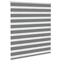 Zebra rolgordijn 125x100 cm stofbreedte 120,9 cm donkergrijs - thumbnail