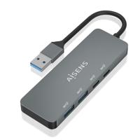 AISENS HUB USB 3.2 GEN2 10G A/M-2xTYP C/H-2xUSB-A/H 15CM GRAU - thumbnail