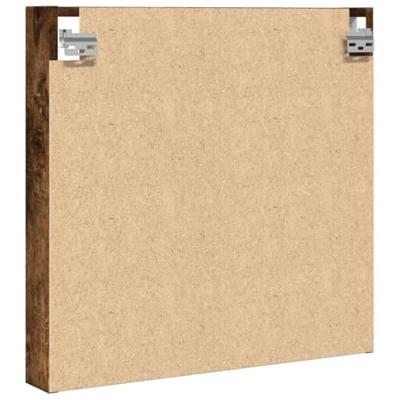 Vitrinekast 60x8,5x58 cm bewerkt hout gerookt eikenkleurig - thumbnail
