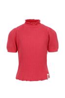 LOOXS Little Zomer top meisjes s/s fancy kraag - Punch rood - thumbnail