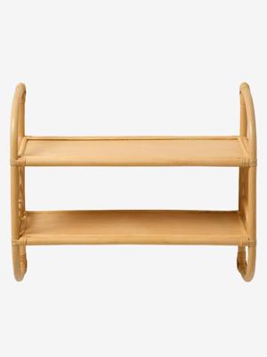 Rotan rek / schap met 2 niveaus Zon hout